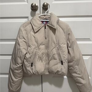 Urban Outfitters Cream Puffer Jacket